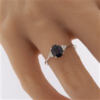 Anello Fanton Gioielli Donna ANELLI ZAFFIRO in Oro bianco Zaffiro 0.86 Ct FGANZAF7-501A - FGANZAF7-501A